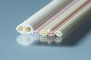 Alumina two bore oval tubes